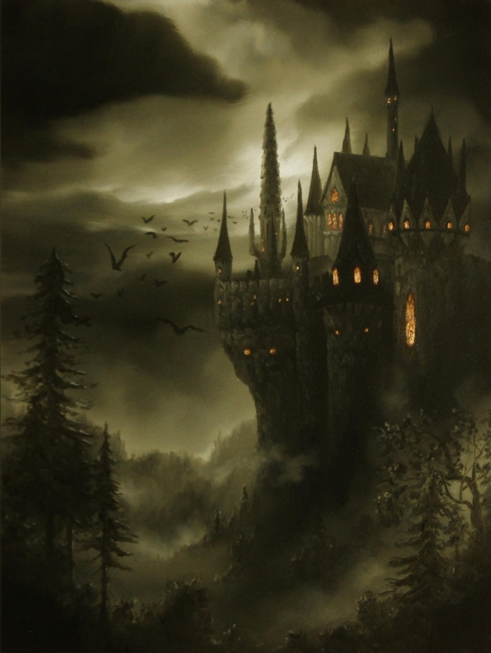 Custom Fridge Magnet Castle Nightscape